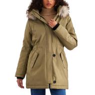 Manteau Kaki Femme Only Liris Fur pas cher