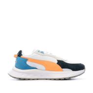 Baskets Blanc/Orange/Bleu Homme Puma Wild Rider Rollin vue 2