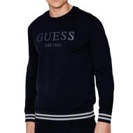 Sweat Noir Homme Guess CN Fleece JB pas cher