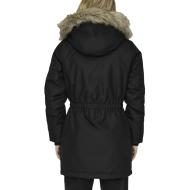 Manteau Noir Femme Only Liris Fur vue 2