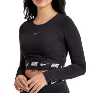 T-Shirt Manches Longues Noire Femme Nike Tape pas cher