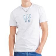 T-shirt Blanc Homme Guess Shaded