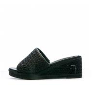 Sandales Noires Femme Tommy Hilfiger Rope Wedge