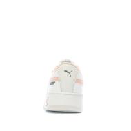 Baskets Blanches/Rose Fille Puma Carina 04 vue 3