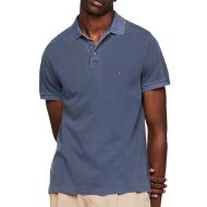 Polo Bleu Homme Tommy Hilfiger Garment pas cher