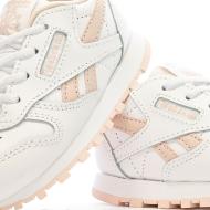 Baskets Blanches/Rose Fille Reebok Classic Leather 100069854 vue 7