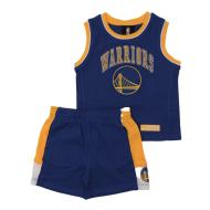 WARRIORS Ensemble de basket Bleu/Jaune Garçon NBA Zone Defense pas cher