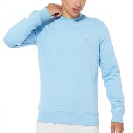 Sweat Bleu Homme Calvin Klein Embro Badge pas cher