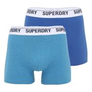 Lot x2 Boxers Bleu Homme Superdry pas cher