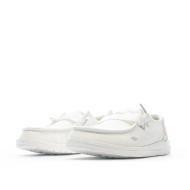 Chaussures Blanches Femme Hey Dude Wendy Flora vue 6