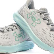 Chaussures de Running Grises/Bleu Femme Under Armour Charged Pursuit vue 7