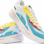 Chaussures de basket Bleu/Jaune Homme Puma All-pro Nitro vue 7