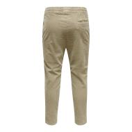 Pantalon Velours Beige foncé Homme Only & Sons Onslinus Cropped vue 2