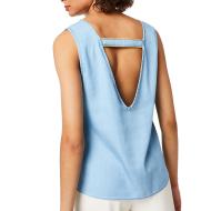 Top Bleu Jeans femme Vila Electric vue 2