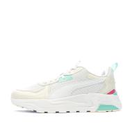 Baskets Blanches/Bleu/Rose Homme Puma Trinity Lite