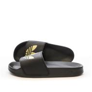 Claquettes Noire/Doré Femme Adidas Adilette pas cher