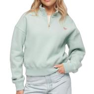 Sweat Vert Femme Superdry Essential Half pas cher