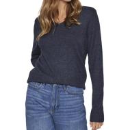 Pull Col V Marine Femme Vila 69