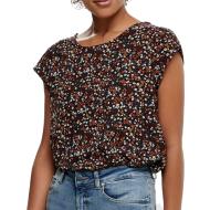 Top Imprimé Marine à fleurs Femme Only Vic