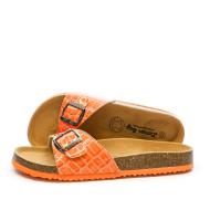 Sandales Oranges Femme Lemon Bay Croco