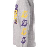 T-shirt Manches Longues Gris Garçon NBA Lak LOS ANGELES LAKERS vue 3