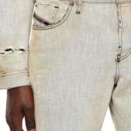 Jean Slim Blanc Homme Diesel Kras vue 3