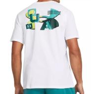 T-shirt Blanc Homme Under Armour Block vue 2