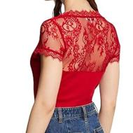 T-shirt Rouge Femme Morgan Lami vue 2