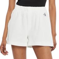 Short Blanc Femme Calvin Klein Jeans Waffle pas cher