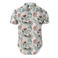 Chemise Blanche/Verte à Motifs Homme RMS26 Feuillages vue 2