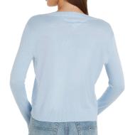 Pull Bleu Femme Tommy Hilfiger Essential Vneck vue 2