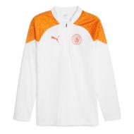 Manchester City Sweat 1/4 Blanc/Orange Homme Puma 2023/2024 pas cher