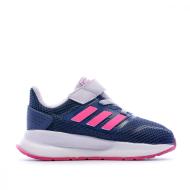 Baskets marine/rose bébé Fille Adidas RUNFALCON vue 2