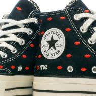 Baskets Noires Femme Converse 600C vue 7