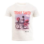 T-shirt Blanc Fille Teddy Smith flow pas cher