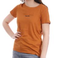 T-Shirt orange femme Teddy Smith Ticia Jersey Suede pas cher