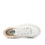 Baskets Blanches/Rose Fille Puma Carina 04 vue 4