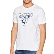 T-shirt Blanc Homme Guess Blurry