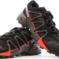 Chaussures de trail Noires/Rouges Femme Salomon Supercross 4W vue 7