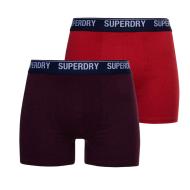 Lot x2 Boxers Rouge/Bordeaux Homme Superdry pas cher