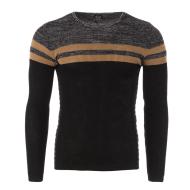 Pull Noir/Marron Homme Just Emporio 507 pas cher