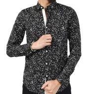 Chemise Noir Homme Deeluxe Colmano pas cher