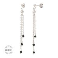 Boucles D'oreilles Noir Clio Blue Cristal pas cher