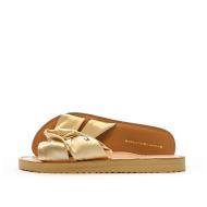 Sandales Doré Femme Tommy Hilfiger Satin Elevated Beach pas cher