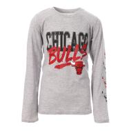 T-shirt Manches Longues Gris Garçon NBA Busy CHICAGO BULLS pas cher