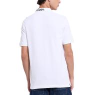 Polo Blanc Homme Calvin Klein Jeans Pique Embroi vue 2