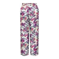 Pantalon Blanc/Vert/Rose Femme Only Nova Life Palazzo