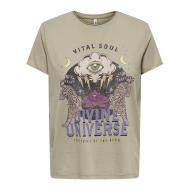 T-shirt Beige Femme Only Lucy Life