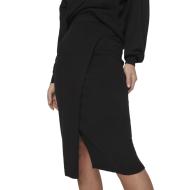 Jupe Portefeuille Noir Femme Vila Plain pas cher