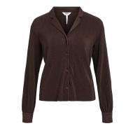 Chemise Plissé Marron Femme Object Shila pas cher